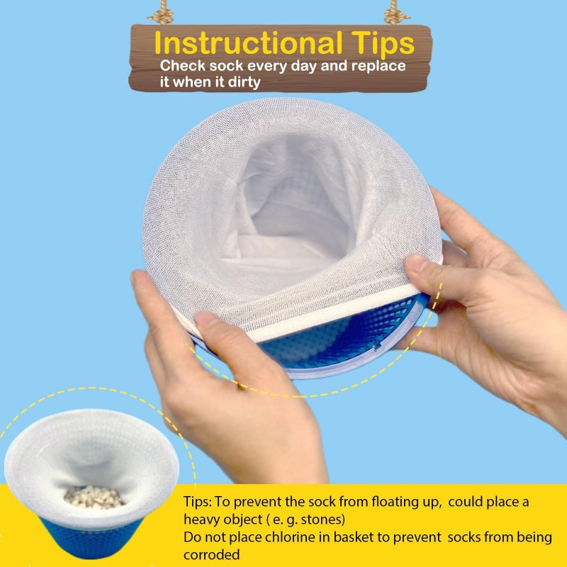 Pool Skimmer Socks for Skimmer Basket Clean