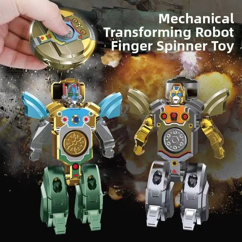🦖🤖Transformable Finger Spinner: Mech & Dinosaur Dual Editions!
