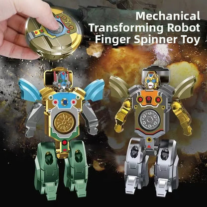 🦖🤖Transformable Finger Spinner: Mech & Dinosaur Dual Editions!