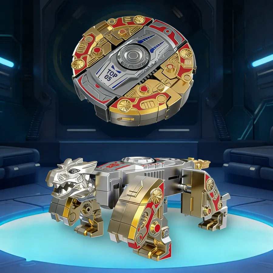 🦖🤖Transformable Finger Spinner: Mech & Dinosaur Dual Editions!