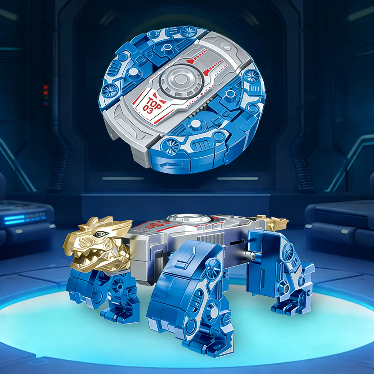 🦖🤖Transformable Finger Spinner: Mech & Dinosaur Dual Editions!