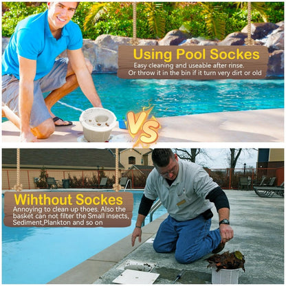 Pool Skimmer Socks for Skimmer Basket Clean